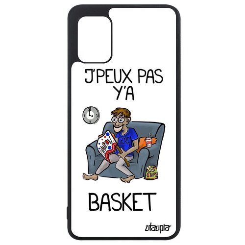 фото Защитный чехол на // galaxy a31 // "не могу - смотрю баскетбол!" картинка крутой, utaupia, белый
