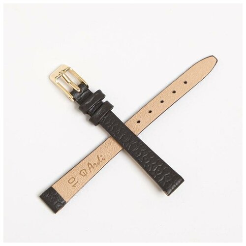 фото Ремешок для часов, женский, 10 мм, натуральная кожа, тёмно-коричневый, питон ardi