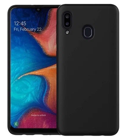 Чехол силиконовый для Samsung Galaxy A20 / A30 / на Самсунг Галакси А20 / А30, черный