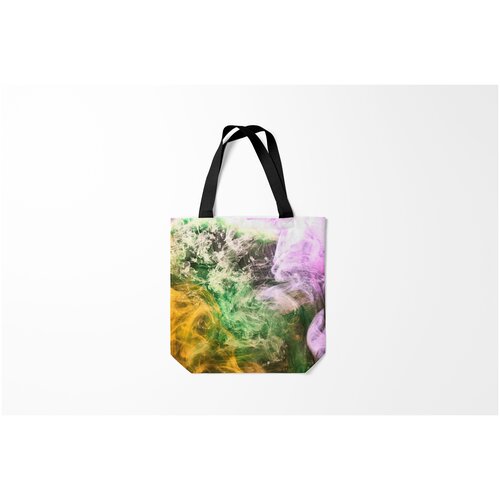 фото Сумка-шоппер / 40х40 см / популярные иллюстрации / текстуры дым smoke burnettie