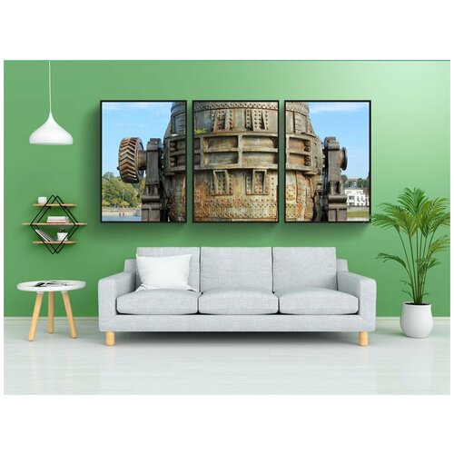 фото Набор модулных постеров для интерьера "технология, украл, металл" 60x90 см. в тубусе, без рамки lotsprints