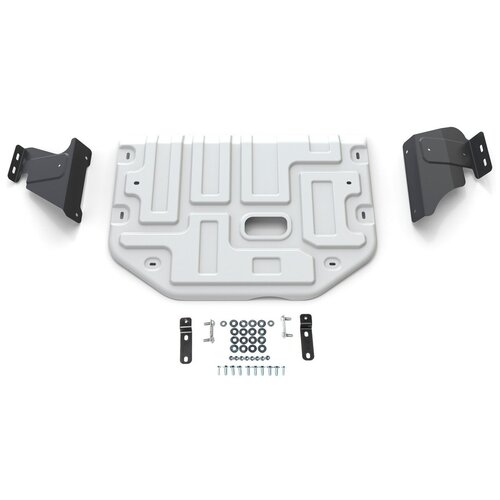 фото Защита картера и кпп rival для ford tourneo custom fwd 2012-2018 2017-н. в./transit vii 2014-н. в штампованная, алюминий 4 мм, с крепежом, 333.1867.1