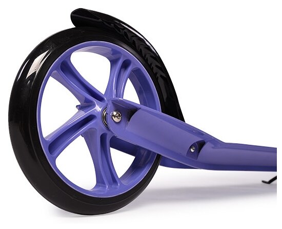 Самокат двухколесный городской DEWOLF DESCOOT 200, складной, регулируемый руль, подножка, колеса 200 мм, для детей подростков и взрослых, цвет фиолетовый