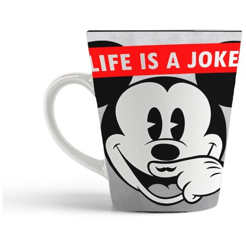 фото Кружка-латте coolpodarok "life is a joke микки маус"