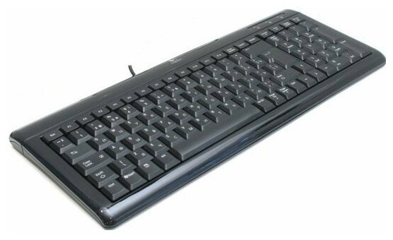 Клавиатура Logitech Ultra-Flat Keyboard USB+PS/2 чёрная (967653-0112)