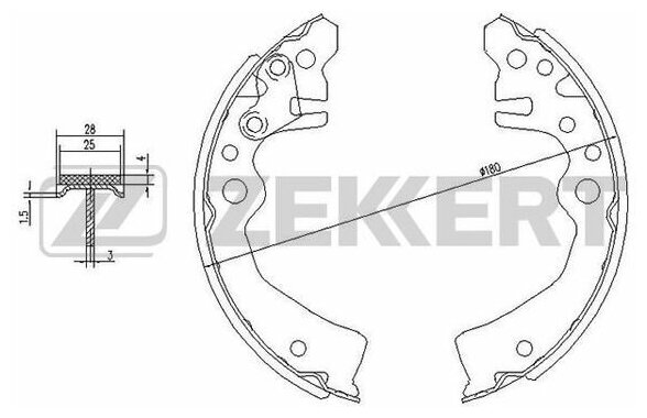 Тормозные колодки дисковые Zekkert BK4143