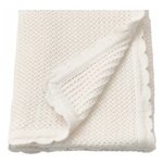 Одеяло детское вязаное, хлопок 100%, белый, 70x90 см, рекомендовано для детей от 0 лет. - изображение