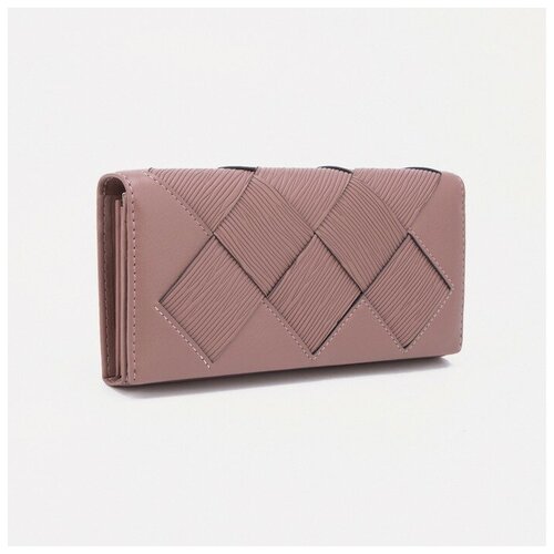 фото Кошелёк, 3 отдела, на магнитах, цвет розовый нет бренда