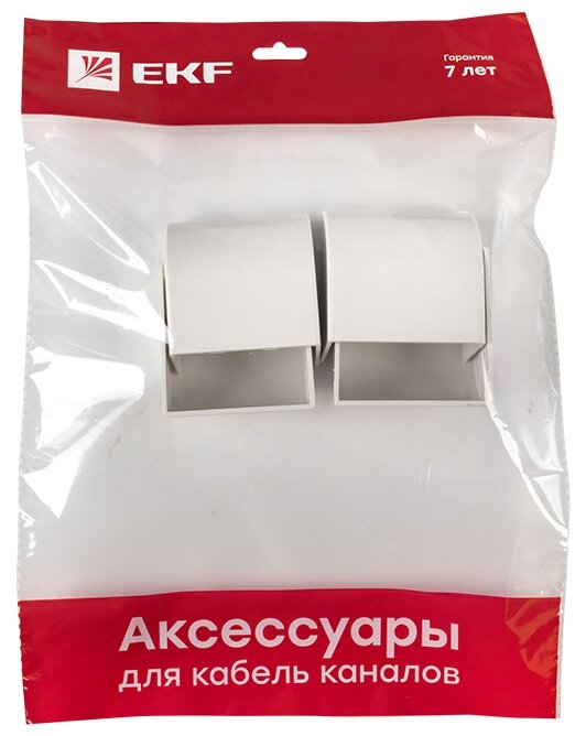 ecw-60-40x4 Заглушка (60х40) (4 шт) Plast PROxima Белый EKF - фото №6