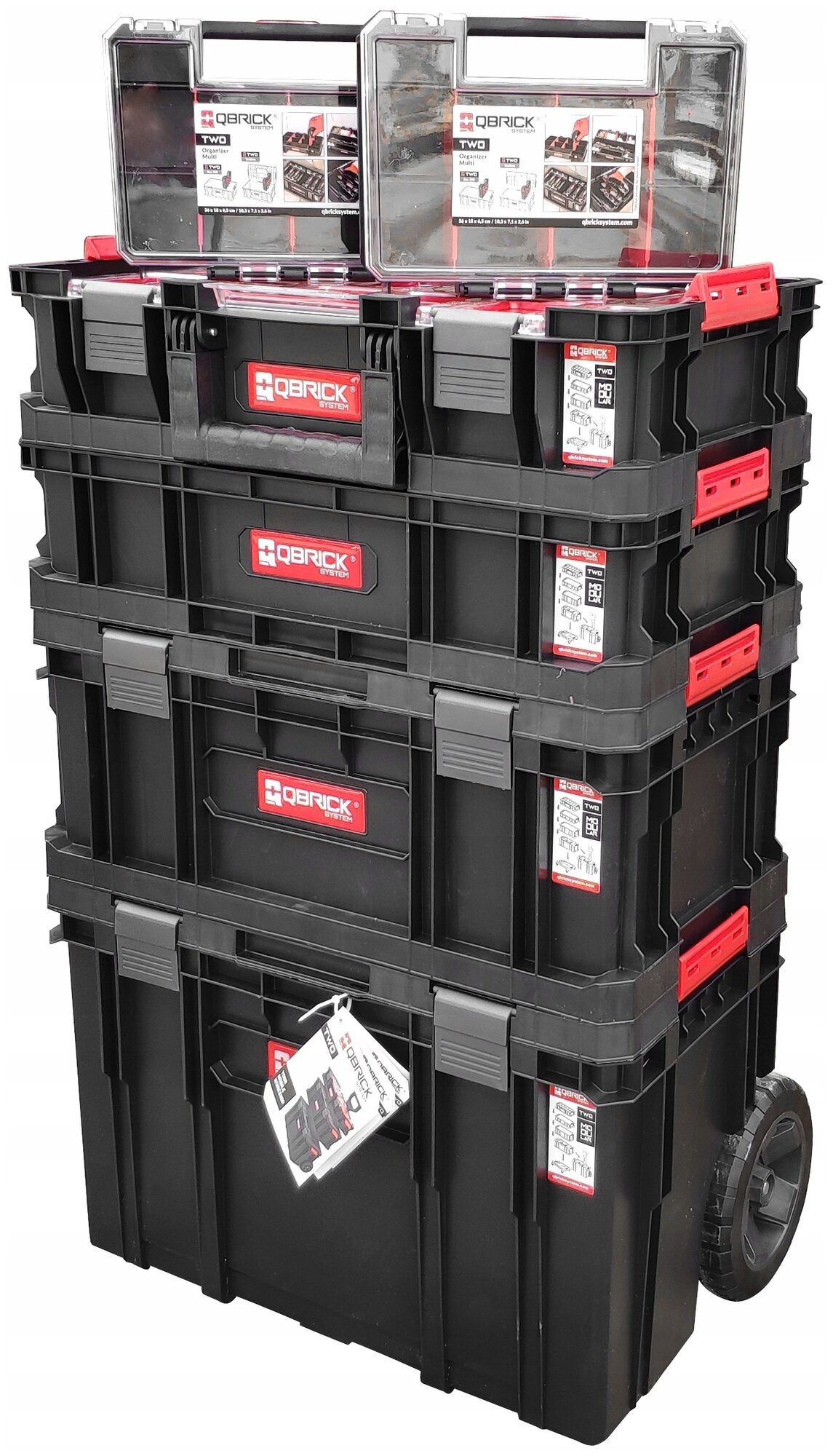 Набор ящиков Qbrick System TWO 6in1 535х390х820мм (TWO CART + TOOLBOX + ORGANIZER MULTI (2шт) + BOX 100 FLEX + ORGANIZER)