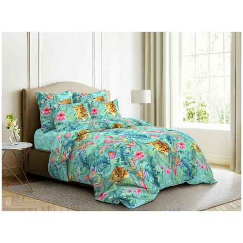 фото Постельное белье moriarty цвет: зеленый (семейное) ночь нежна