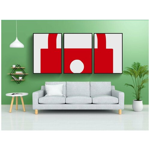 фото Набор модулных постеров для интерьера "технический, заперто, закрыто" 60x90 см. в тубусе, без рамки lotsprints