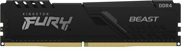 Оперативная память для компьютера 32Gb (1x32Gb) PC4-21300 2666MHz DDR4 DIMM CL16 Kingston Fury Beast Black KF426C16BB/32