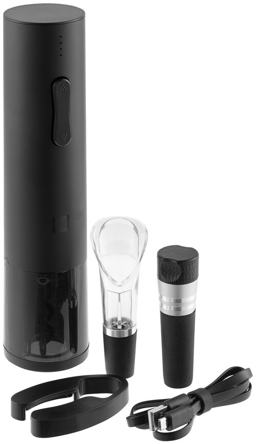 Штопор электрический HUOHOU Electric Wine Bottle Opener Basic HU0047, 4 в 1, черный