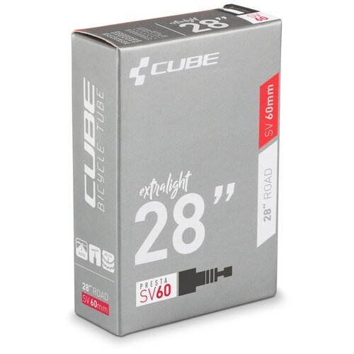 Камера CUBE 28 ROAD SV 40 mm, 20/28-622/630 комплект камера durо для велосипеда из 2 шт 28 дюймов велониппель presta fv 700 x 25с 25х622 0 9 мм bhd01018