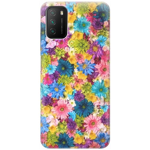фото Силиконовый чехол на xiaomi redmi 9t / poco m3 / сяоми поко м3 / сяоми редми 9т с принтом "поле разноцветных цветов" gosso