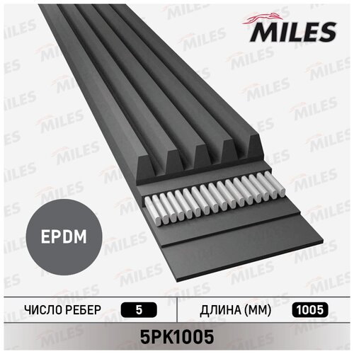 фото Ремень поликлиновый miles 5pk1005
