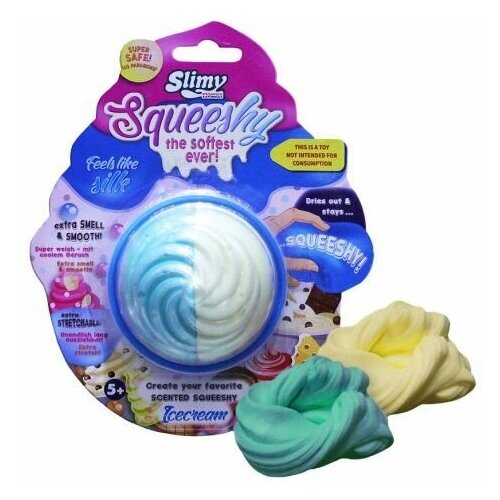 Сквиши. Слайм застывающий Мороженое, ваниль-мята