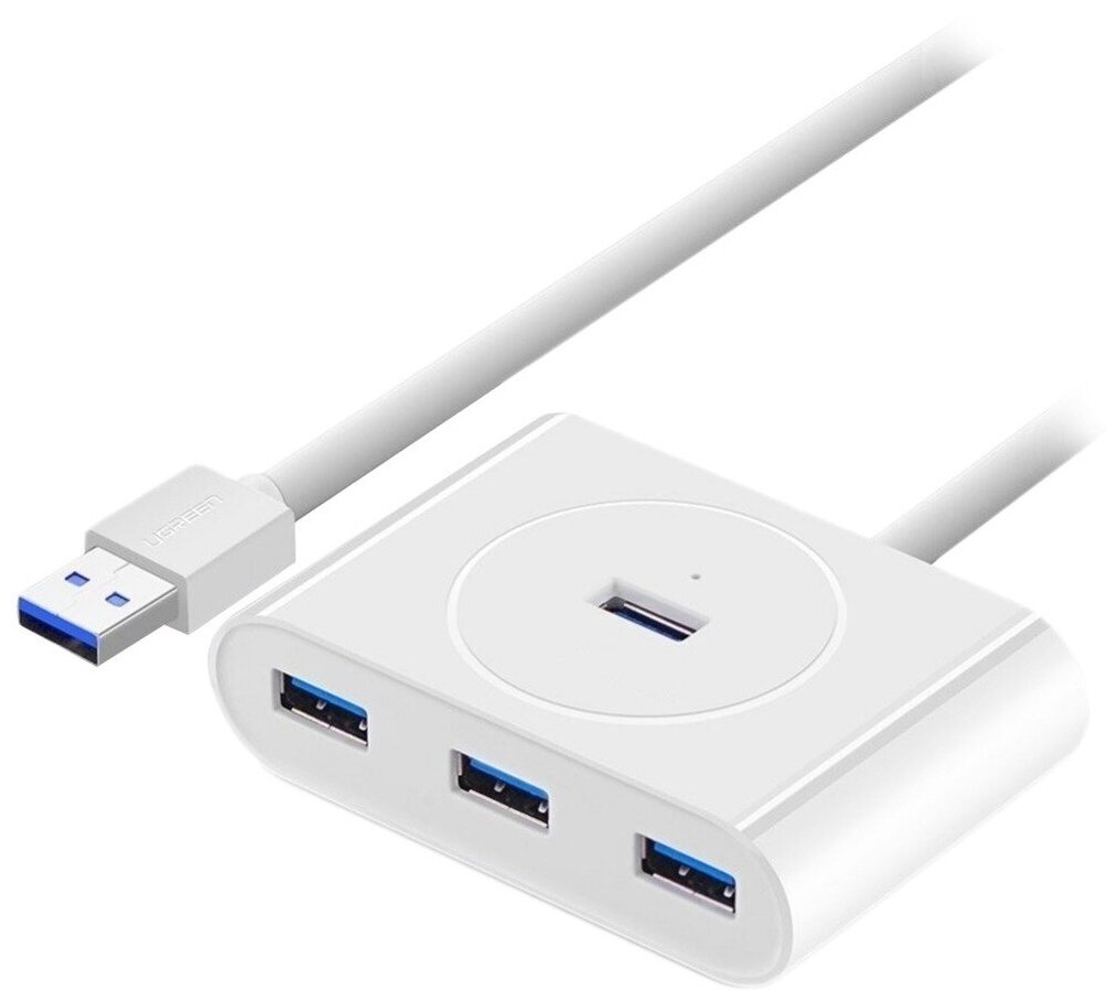 UGREEN. USB концентратор (хаб) USB 3.0 x 4, 1 м, цвет белый (20283)