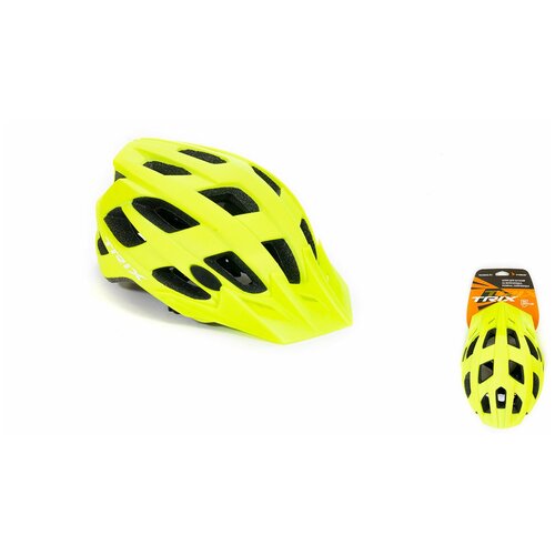 Шлем вело TRIX кросс-кантри 22 отверстия регулировка обхвата размер: M 57-58см In Mold неоновый желтый матовый шлем велосипедный bluegrass intox размер l 58 60 см черный камуфляж black camo