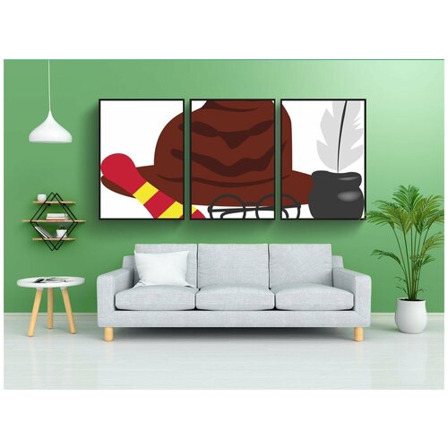 фото Набор модулных постеров для интерьера "гарри, поттер, персонаж" 60x90 см. в тубусе, без рамки lotsprints