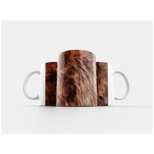 фото Кружка "воловья кожа, красно- коричневый, кудрявый" 320 мл lotsprints