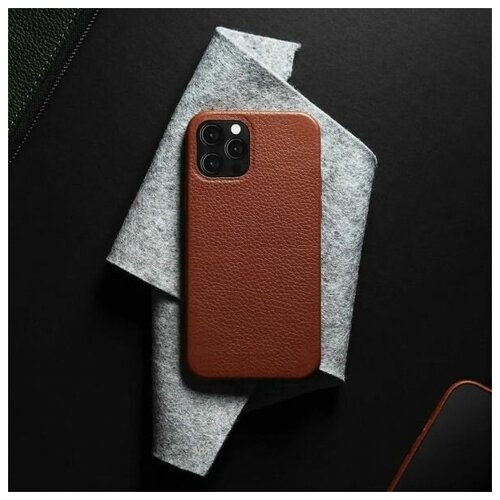 фото Накладка силикон deppa leather case для apple iphone 13 pro коричневый арт.88123