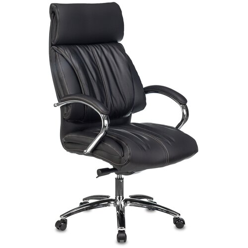 фото Компьютерное кресло бюрократ t-9904nsl для руководителя, обивка: натуральная кожа, цвет: черный