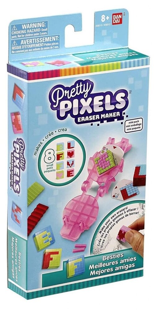 Bandai Pretty Pixels Студия для создания ластиков Лучшие друзья (38510) розовый