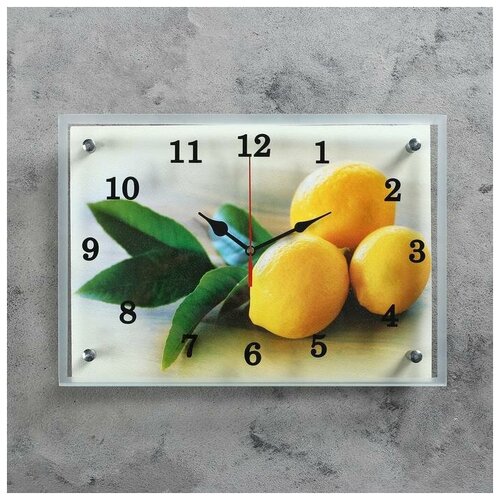 фото Часы настенные, серия: кухня, "лимонный аромат", 25х35 см, микс сюжет 1172908 .