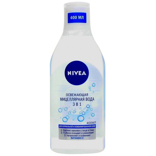 мицеллярная вода nivea micellair для сухой чувствительной кожи 400 мл NIVEA мицеллярная вода Освежающая, 400 мл, 400 г