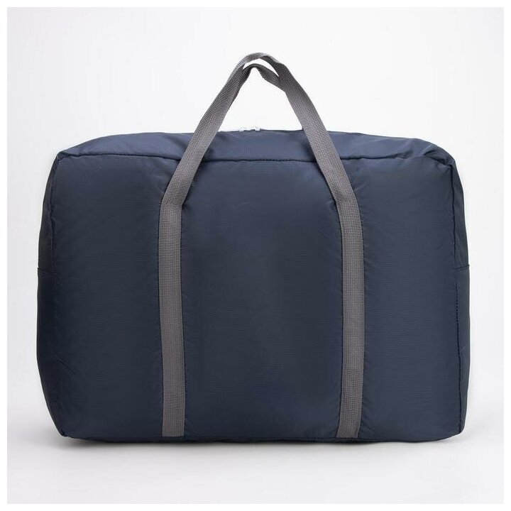 Market-Space Сумка дорожная, складная, отдел на молнии, наружный карман, крепление для чемодана, цвет синий - фотография № 3