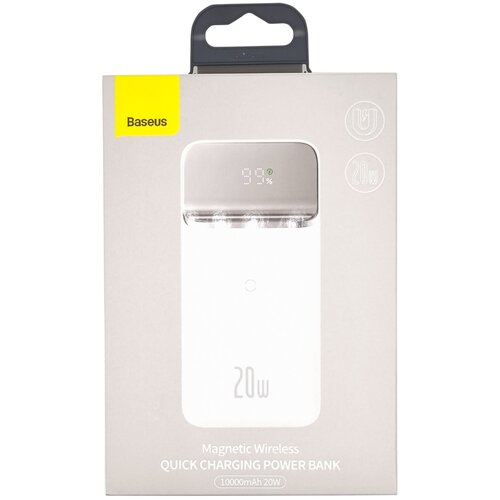 Внешний аккумулятор Baseus Power Bank Magnetic Wireless Quick Charging 10000mAh 20W White PPMT-02 287700₽