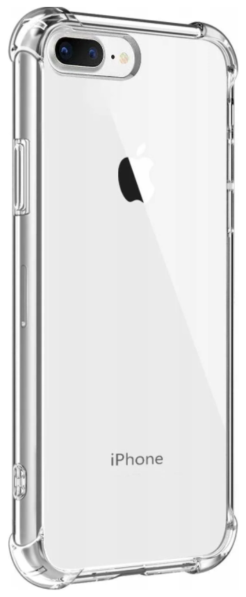 Чехол силиконовый для iPhone 7/8/SE 2020, усиленные края, микс, прозрачный