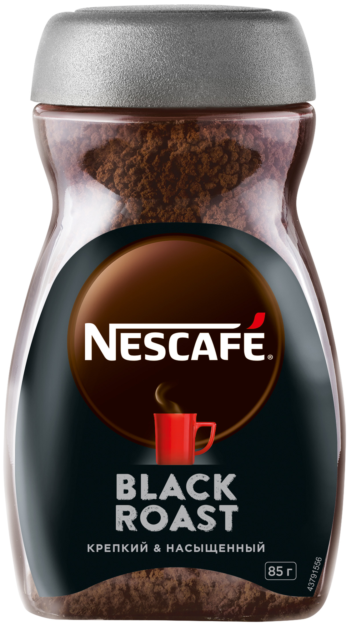 Кофе растворимый Nescafe Black Roast, гранулированный, 85гр - фото №1