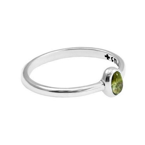 фото София кольцо с хризолитом из серебра 928, размер 19
