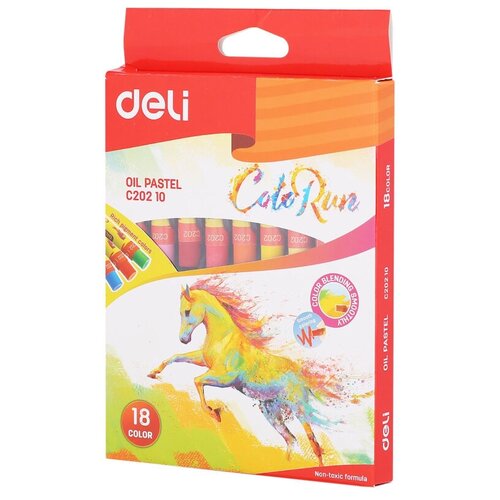 Пастель масляная Deli ColoRun 18 цв/наб EC20210, 1 шт. пастель масляная colorun 18цв к к deli