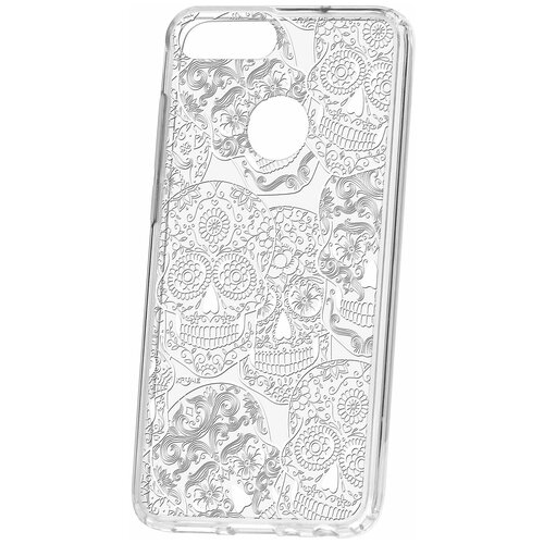 фото Чехол на huawei honor 9 lite kruche print skull white / чехол для huawei / чехол с рисунком / чехол с принтом / чехол для хонор / чехол для хуавей / бампер на хуавей / чехол накладка для хонор / противоударная накладка для honor huawei / защита для honor / защита на huawei / cиликоновый чехол для huawei honor / пластиковый чехол на huawei / защитный чехол для honor / чехольчик / защита телефона / ударопрочный чехол кruче