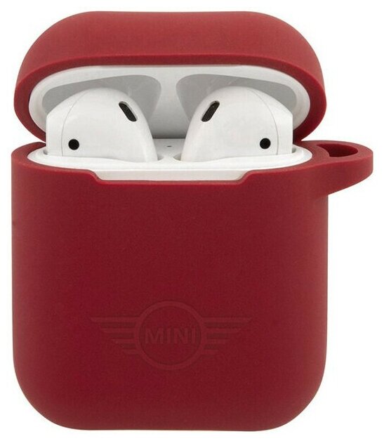 Чехол CG Mobile MINI Liquid silicone Laser logo для AirPods 1&2, цвет Красный (MIACA2SLTRE) MIACA2SLTRE