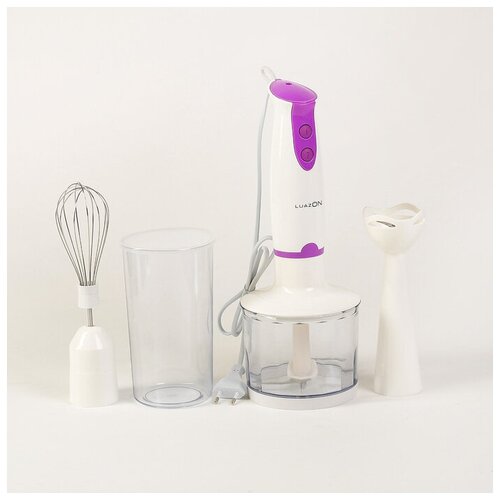 Блендер LuazON LBR-01 погружной 500 Вт 0306 л 2 скорости фиолетовый 306200₽