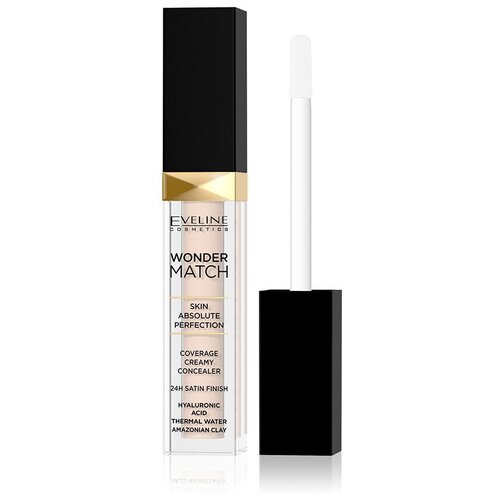 eveline консилер для лица eveline wonder match кремовый тон 005 light porcelain Eveline Cosmetics Консилер Wonder Match, оттенок 005 light porcelain