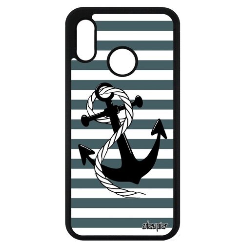фото Красивый чехол на // huawei p20 lite // "якорь" шхуна вмф, utaupia, серый