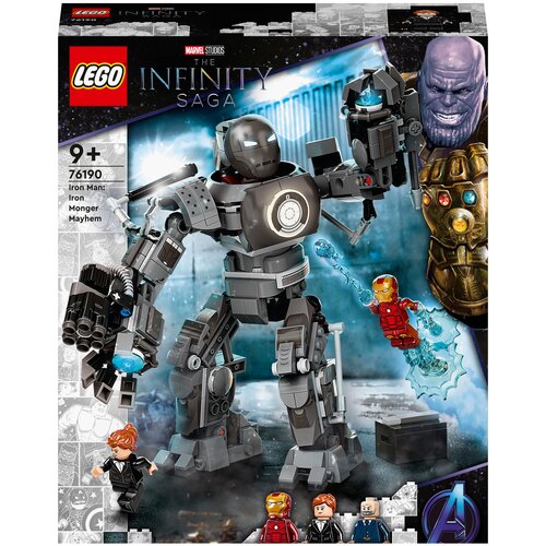 Конструктор LEGO Marvel Avengers Movie 4 76190 Железный человек: схватка с Железным Торговцем, 479 дет. конструктор lego marvel avengers movie 4 76190 железный человек схватка с железным торговцем 479 дет