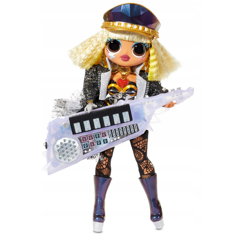 игрушка l o l surprise кукла omg remix rock fame queen and keytar Кукла L.O.L. Surprise OMG Remix Rock Fame Queen, 25 см, 577607 фиолетовый