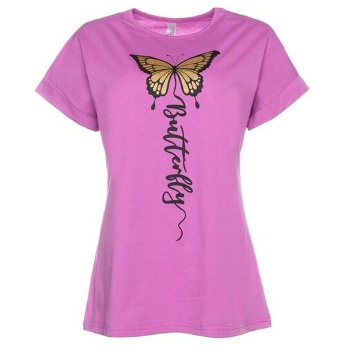 Трикотаж с любовью Футболка женская, цвет розовый, размер 58