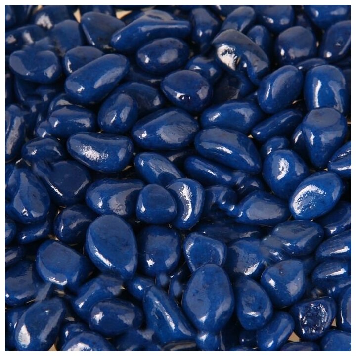 Грунт для аквариума "Галька цветная, темно-синяя" 800г фр 8-12 мм 1198698