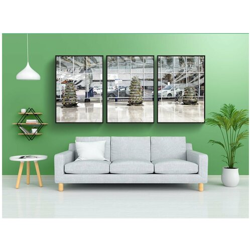 фото Набор модулных постеров для интерьера "железнодорожный вокзал, строительство, кумба" 60x90 см. в тубусе, без рамки lotsprints