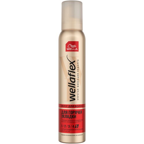 Wella мусс Wellaflex для горячей укладки, 200 мл, 285 г