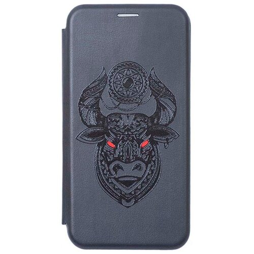фото Чехол-книжка book art jack для honor 9x lite с принтом "grand bull" черный gosso