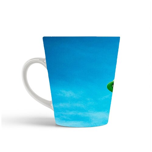 фото Кружка-латте coolpodarok мульфильмы злые птицы angry birds (голубой фон)